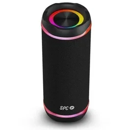 SPC Orbital Glow Altavoz Bluetooth 25W Portátil, 20h Batería, Resistente al Agua IPX6, Sonido Estéreo TWS, Luces LED Sincronizadas, Modelo 4435N